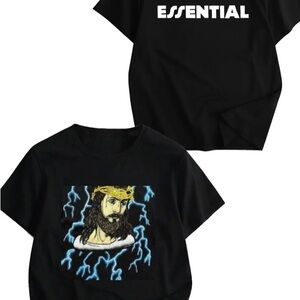 Jesus lightning strike “Essential” Tshirt 
Size Large 
Rare